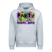 Heather Grey aint no party like mardi gras Urban Hoodie - MaliasSmallBusiness