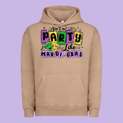 Aint No Party Like Mardi Gras Urban Hoodie Designed By Maliassmallbusiness