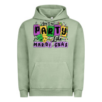 Pigment Oil Green aint no party like mardi gras Urban Hoodie - MaliasSmallBusiness