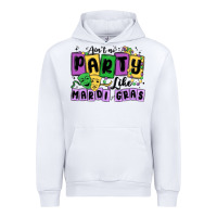 White aint no party like mardi gras Urban Hoodie - MaliasSmallBusiness