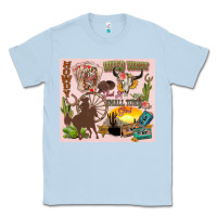 Dusty Blue wild west western Classic Tee - Zillion Design Studio