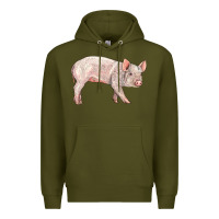 Army Green american yorkshire pig  baby Premium Hoodie - LillyAllenDesigns