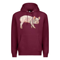 Burgundy american yorkshire pig  baby Premium Hoodie - LillyAllenDesigns