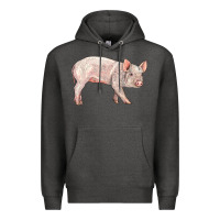 Charcoal Heather american yorkshire pig  baby Premium Hoodie - LillyAllenDesigns