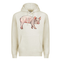 Oatmeal Heather american yorkshire pig  baby Premium Hoodie - LillyAllenDesigns