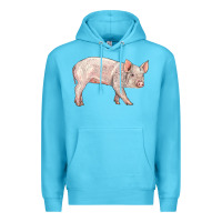 Ocean Blue american yorkshire pig  baby Premium Hoodie - LillyAllenDesigns