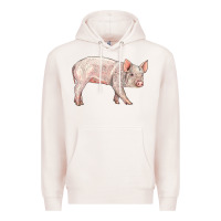 Pale Pink american yorkshire pig  baby Premium Hoodie - LillyAllenDesigns