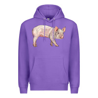 Purple american yorkshire pig  baby Premium Hoodie - LillyAllenDesigns