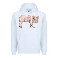 White american yorkshire pig  baby Premium Hoodie - LillyAllenDesigns