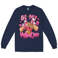 Navy be my valentine light skinned girl sneakers Long Sleeve Tee - RanaPortraitStore