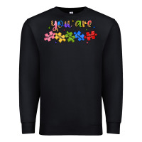 Black you are loved autism Premium Sweatshirt - JahusDesignShop