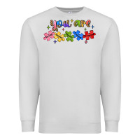 Dove Grey you are loved autism Premium Sweatshirt - JahusDesignShop