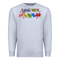 Heather Grey you are loved autism Premium Sweatshirt - JahusDesignShop