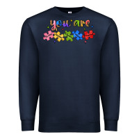 Navy you are loved autism Premium Sweatshirt - JahusDesignShop
