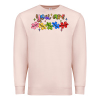 Pale Pink you are loved autism Premium Sweatshirt - JahusDesignShop