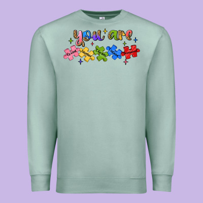 You Are Loved Autism Premium Sweatshirt Designed By Jahusdesignshop