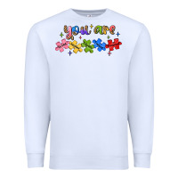 White you are loved autism Premium Sweatshirt - JahusDesignShop