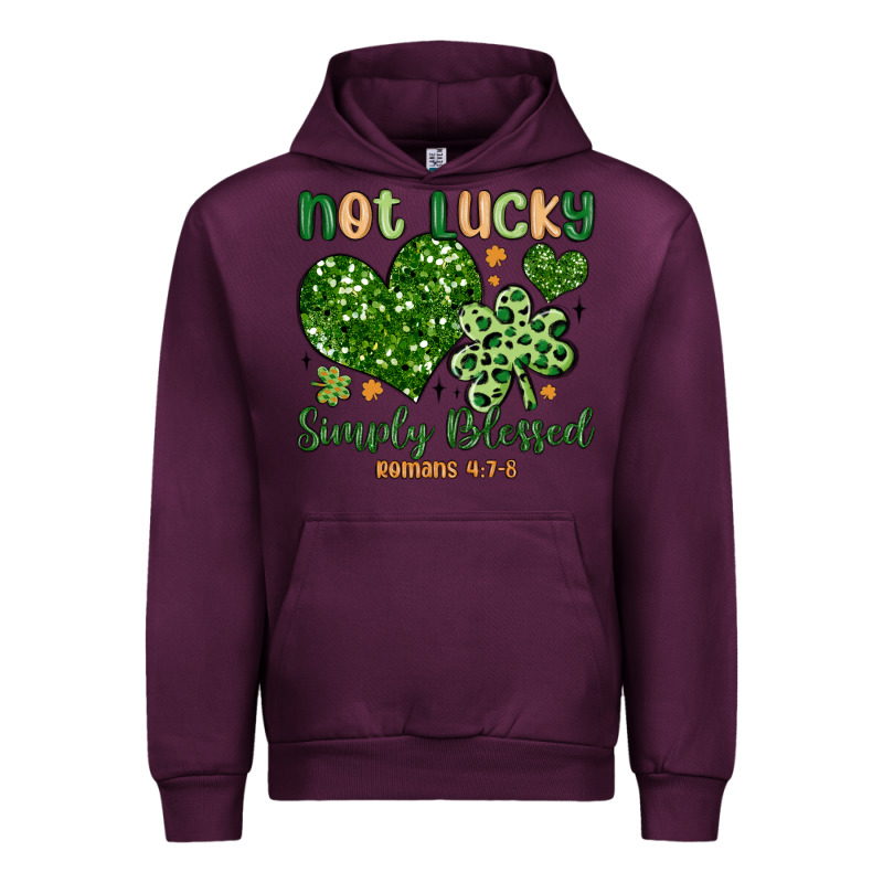Not Lucky Simply Blessed Urban Hoodie by MaliasSmallBusiness | Teevron