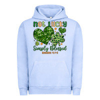 Pigment Grape Ice not lucky simply blessed Urban Hoodie - MaliasSmallBusiness
