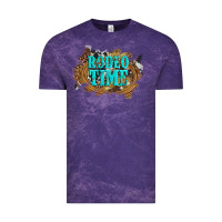 Cloud Purple rodeo time  with leopard and cowhide Vintage Tee - Artiststas