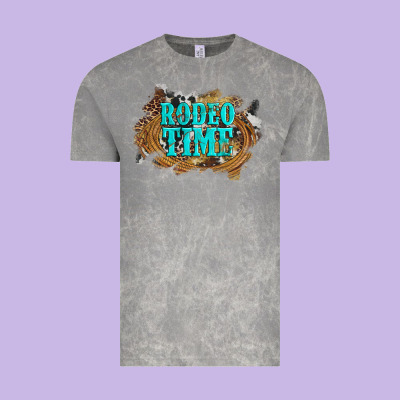 Rodeo Time  With Leopard And Cowhide Vintage Tee Designed By Artiststas
