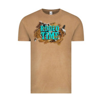 Vintage Camel rodeo time  with leopard and cowhide Vintage Tee - Artiststas