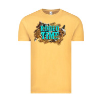 Vintage Mustard rodeo time  with leopard and cowhide Vintage Tee - Artiststas