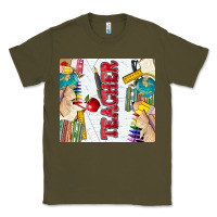 Army Green teacher Classic Tee - Zillion Design Studio