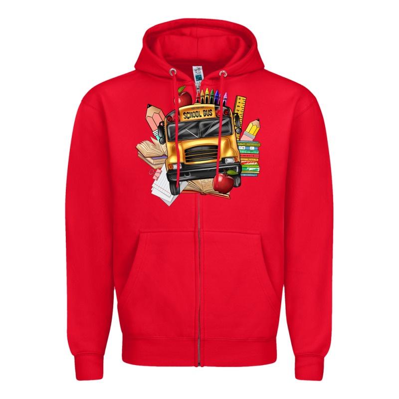 School Bus Driver Front Zipper Hoodie by texasbilliewilder | Teevron