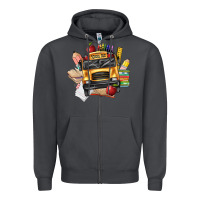 Smoke school bus driver front Zipper Hoodie - texasbilliewilder