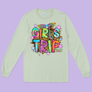 Girls Trip 2024 Long Sleeve Tee Designed By Ranaportraitstore