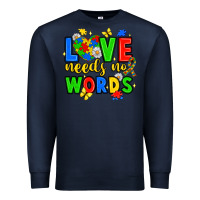 Navy love needs no words Premium Sweatshirt - JahusDesignShop