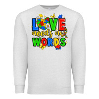 Oatmeal Heather love needs no words Premium Sweatshirt - JahusDesignShop