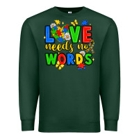 Sports Green love needs no words Premium Sweatshirt - JahusDesignShop