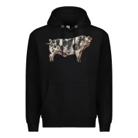 Black Spotted Pig Premium Hoodie - LillyAllenDesigns