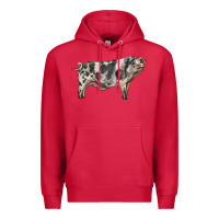 Cardinal Spotted Pig Premium Hoodie - LillyAllenDesigns