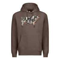 Coffee Spotted Pig Premium Hoodie - LillyAllenDesigns