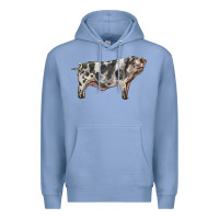 Colony Blue Spotted Pig Premium Hoodie - LillyAllenDesigns