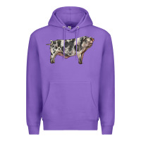 Purple Spotted Pig Premium Hoodie - LillyAllenDesigns