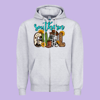 Southern Girl Zipper Hoodie Designed By Zillion Design Studio