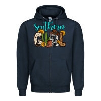 Navy southern girl Zipper Hoodie - Zillion Design Studio