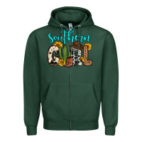 Sports Green southern girl Zipper Hoodie - Zillion Design Studio