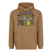 Toasted Coconut raised on sweet and tea jesus Heavyweight Hoodie - CowhideDigitalArt