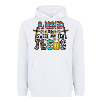 White raised on sweet and tea jesus Heavyweight Hoodie - CowhideDigitalArt