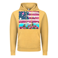 Vintage Mustard american flag and teeth with flowers Vintage Hoodie - AdoDesignShop