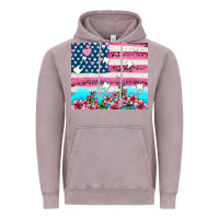 Vintage Zinc american flag and teeth with flowers Vintage Hoodie - AdoDesignShop