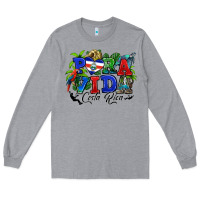 Heather Grey pura vida costa rica rana Long Sleeve Tee - RanaPortraitStore