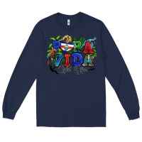 Navy pura vida costa rica rana Long Sleeve Tee - RanaPortraitStore