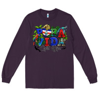 Plum pura vida costa rica rana Long Sleeve Tee - RanaPortraitStore