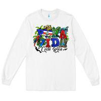White pura vida costa rica rana Long Sleeve Tee - RanaPortraitStore